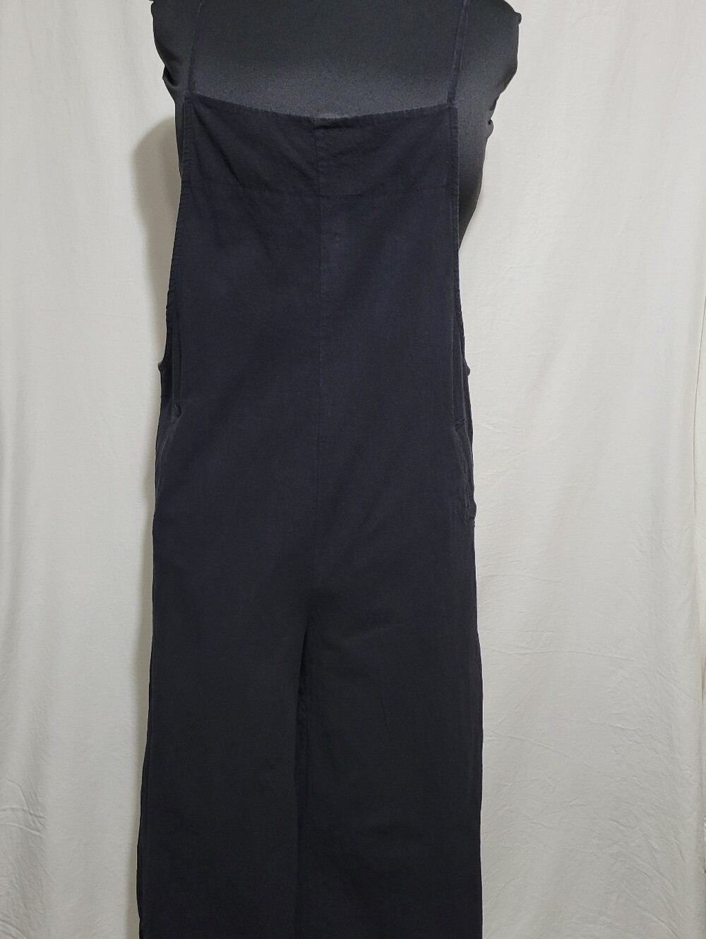 Black Wide-Leg Jumpsuit with Thin Straps